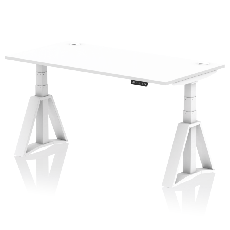 Air Height Adjustable Desk With Cable Ports With Piste Foot - Image 31