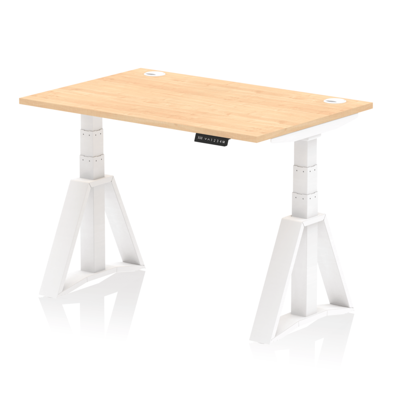 Air Height Adjustable Desk With Cable Ports With Piste Foot - Image 33