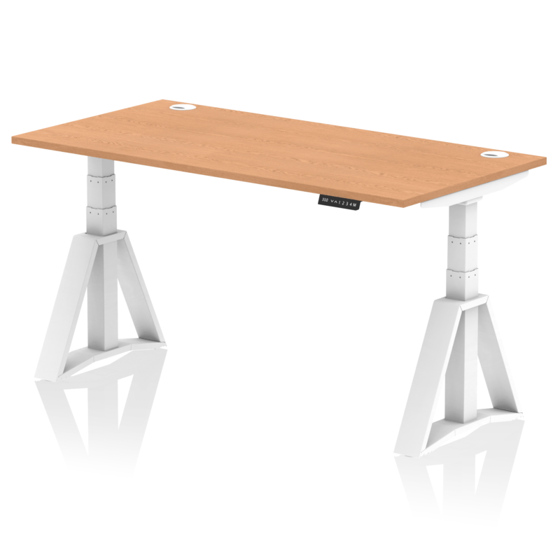 Air Height Adjustable Desk With Cable Ports With Piste Foot - Image 39