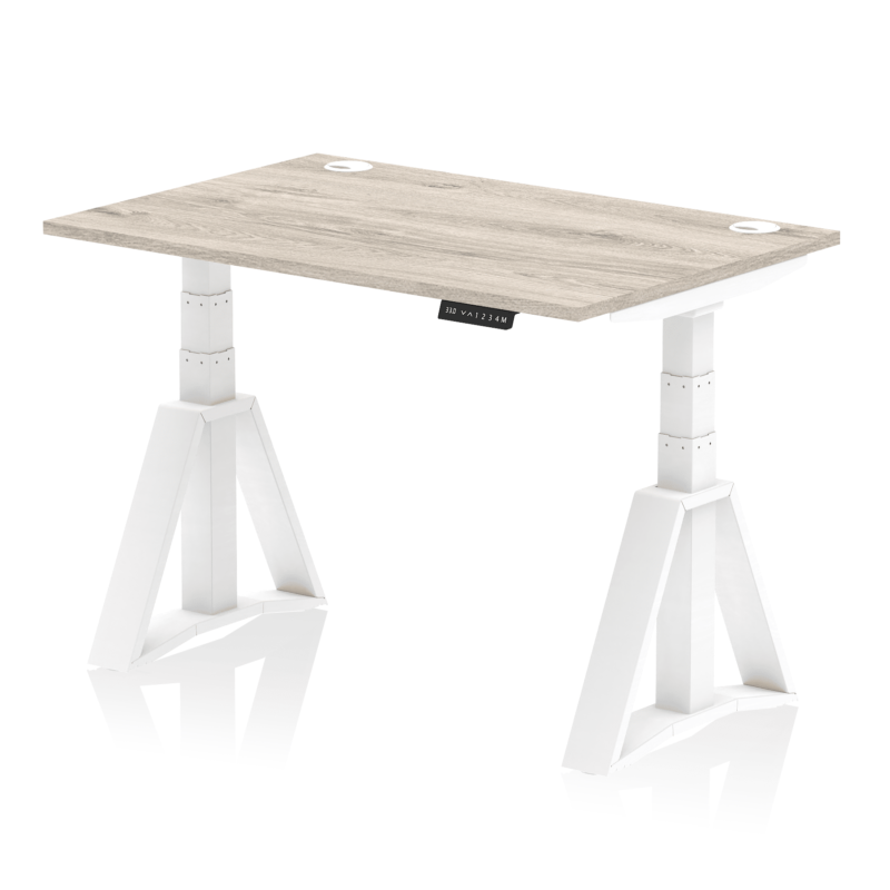 Air Height Adjustable Desk With Cable Ports With Piste Foot - Image 42