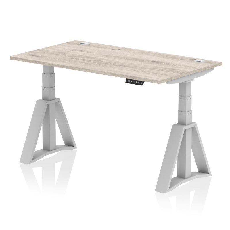 Air Height Adjustable Desk With Cable Ports With Piste Foot - Image 43
