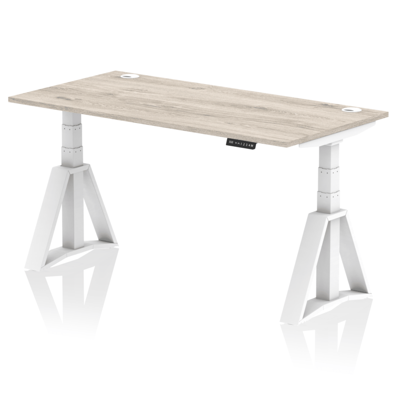 Air Height Adjustable Desk With Cable Ports With Piste Foot - Image 46