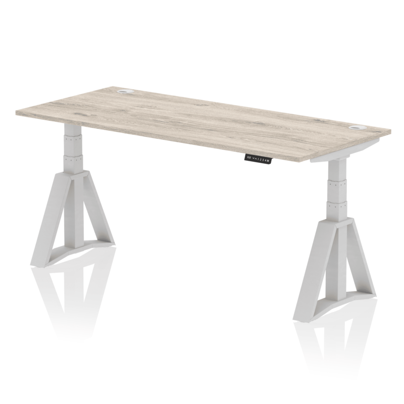 Air Height Adjustable Desk With Cable Ports With Piste Foot - Image 47