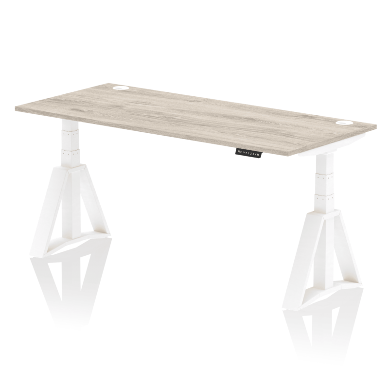 Air Height Adjustable Desk With Cable Ports With Piste Foot - Image 48