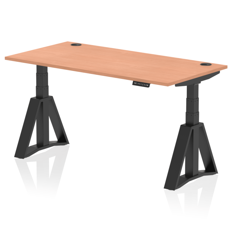 Air Height Adjustable Desk With Cable Ports With Piste Foot - Image 51