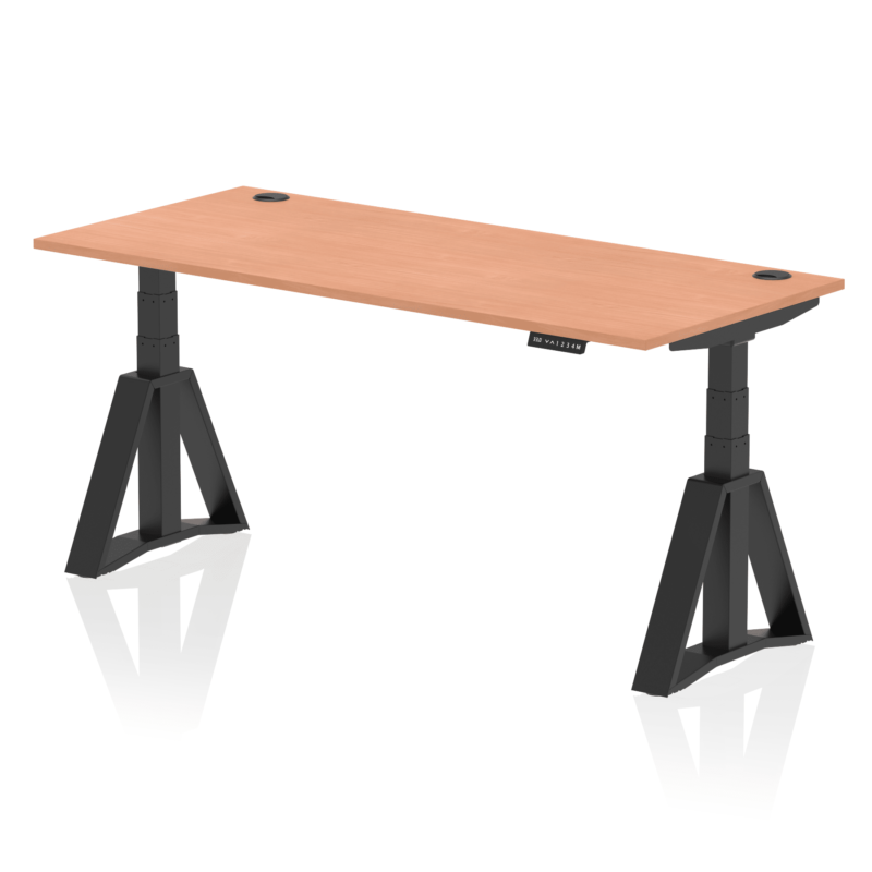 Air Height Adjustable Desk With Cable Ports With Piste Foot - Image 52