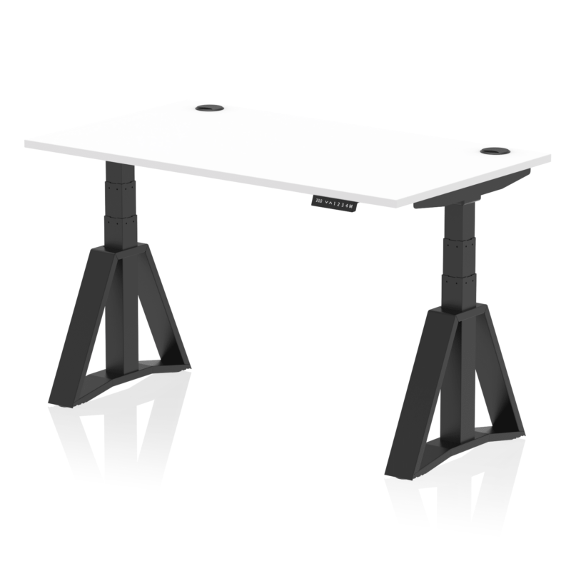 Air Height Adjustable Desk With Cable Ports With Piste Foot - Image 58