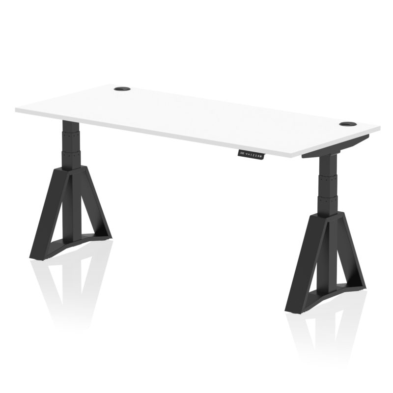 Air Height Adjustable Desk With Cable Ports With Piste Foot - Image 60
