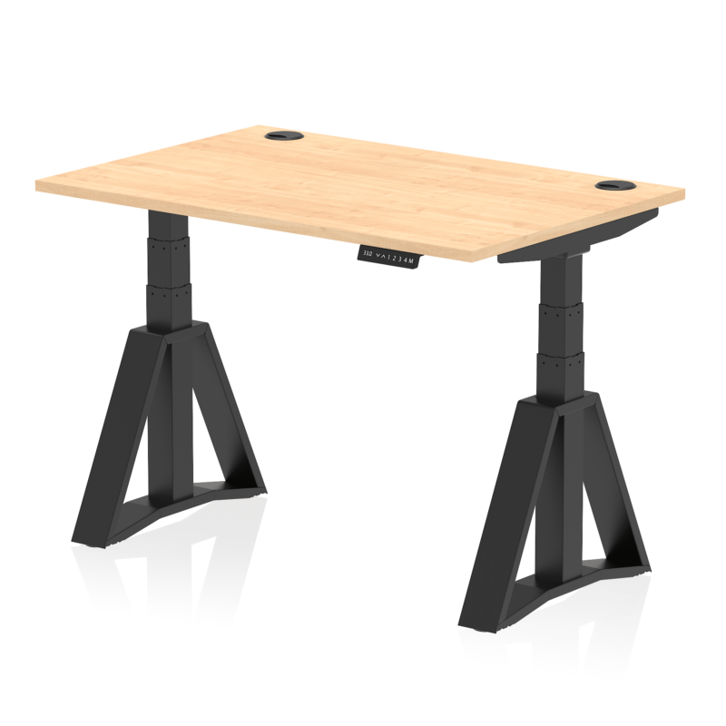 Air Height Adjustable Desk With Cable Ports With Piste Foot - Image 61
