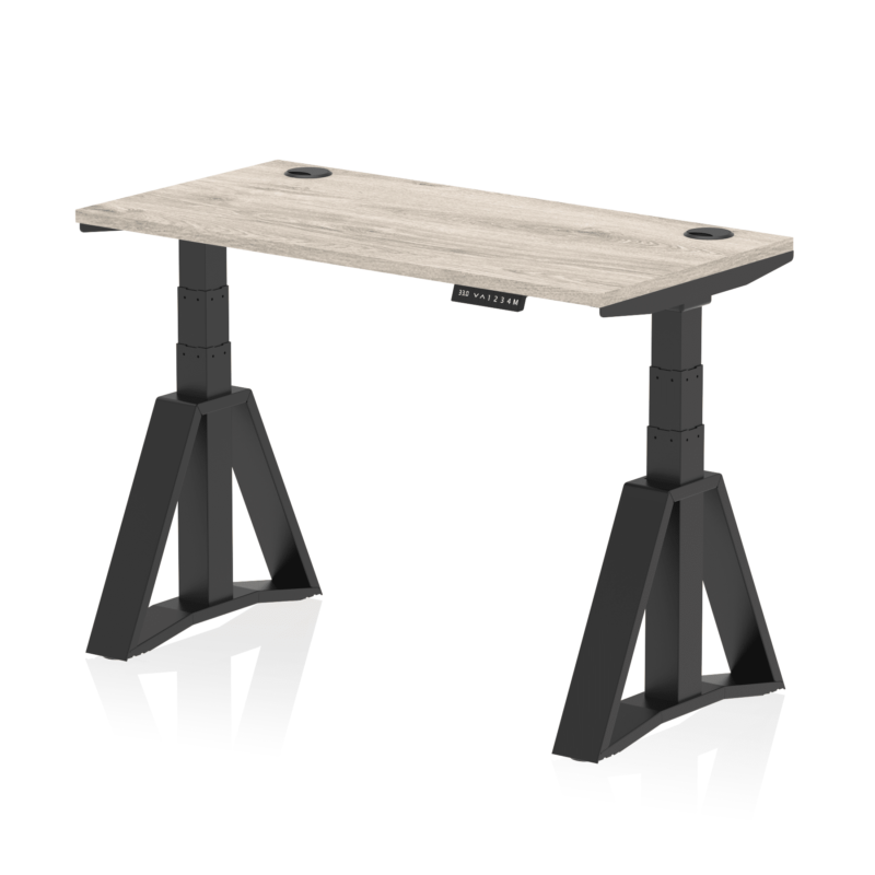 Air Height Adjustable Slimline Desk With Cable Ports With Piste Foot - Image 69