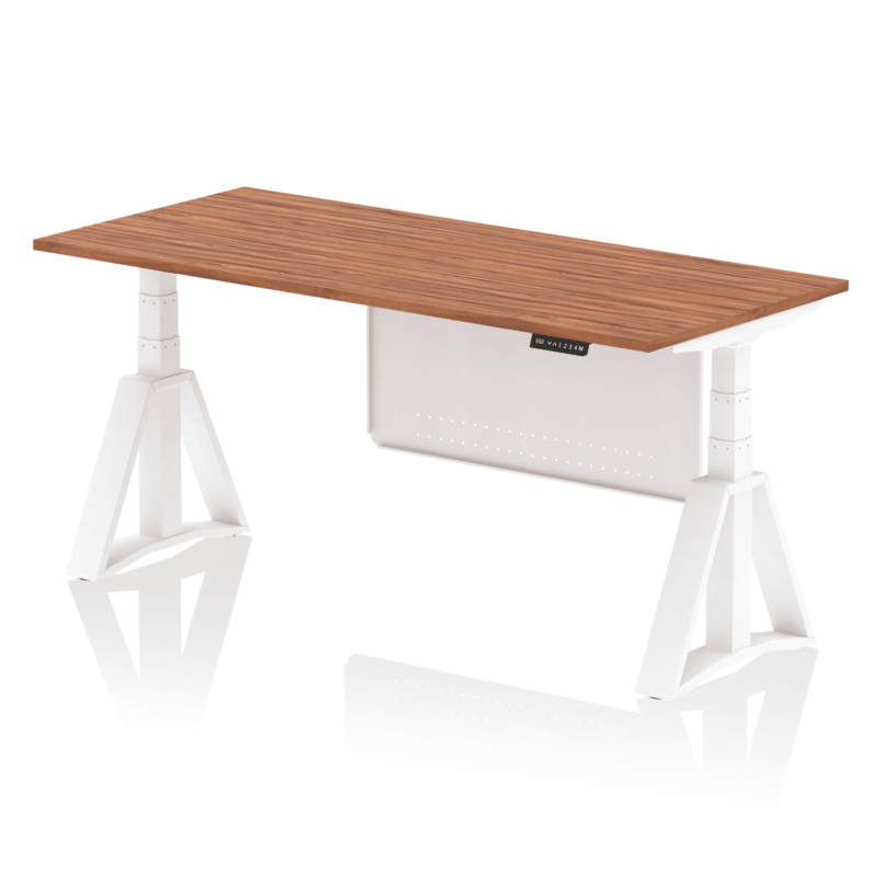 Air Height Adjustable Desk without Cable Ports With Steel Modesty Panel With Piste Foot - Image 28