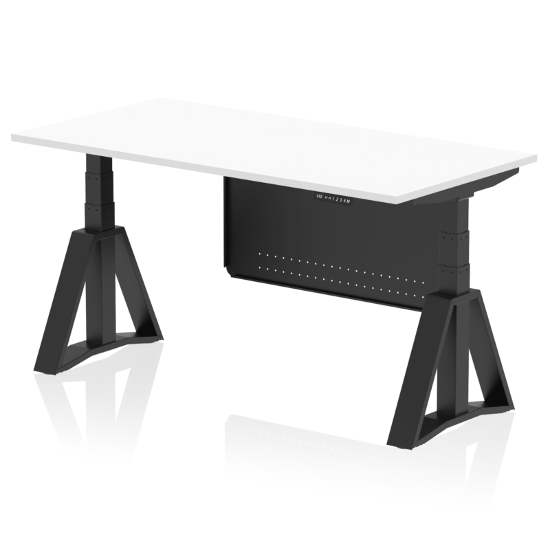 Air Height Adjustable Desk without Cable Ports With Steel Modesty Panel With Piste Foot - Image 59