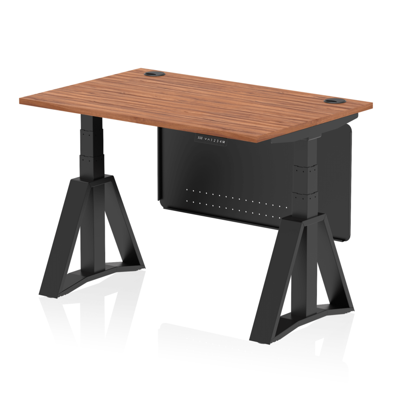 Air Height Adjustable Desk With Cable Ports With Steel Modesty Panel With Piste Foot - Image 53