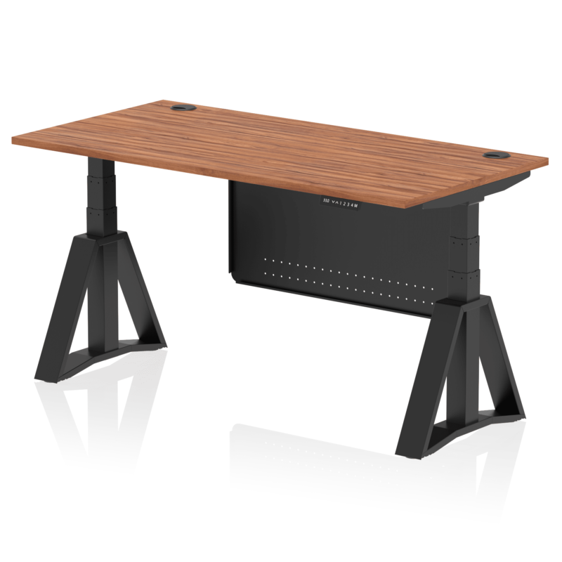 Air Height Adjustable Desk With Cable Ports With Steel Modesty Panel With Piste Foot - Image 55