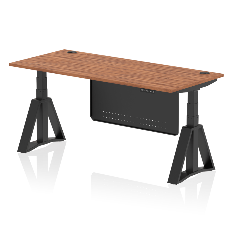 Air Height Adjustable Desk With Cable Ports With Steel Modesty Panel With Piste Foot - Image 56