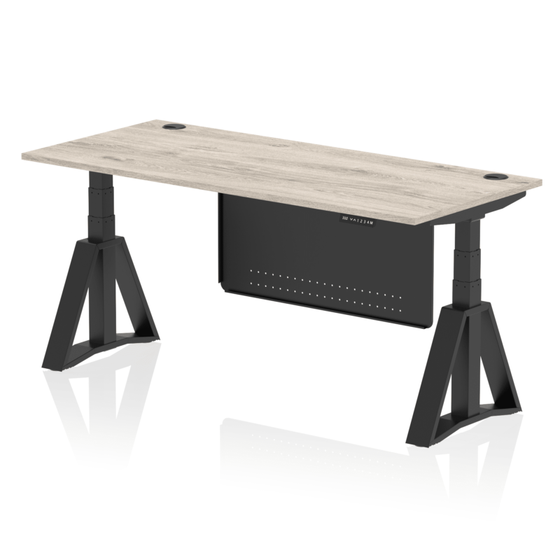 Air Height Adjustable Desk With Cable Ports With Steel Modesty Panel With Piste Foot - Image 72