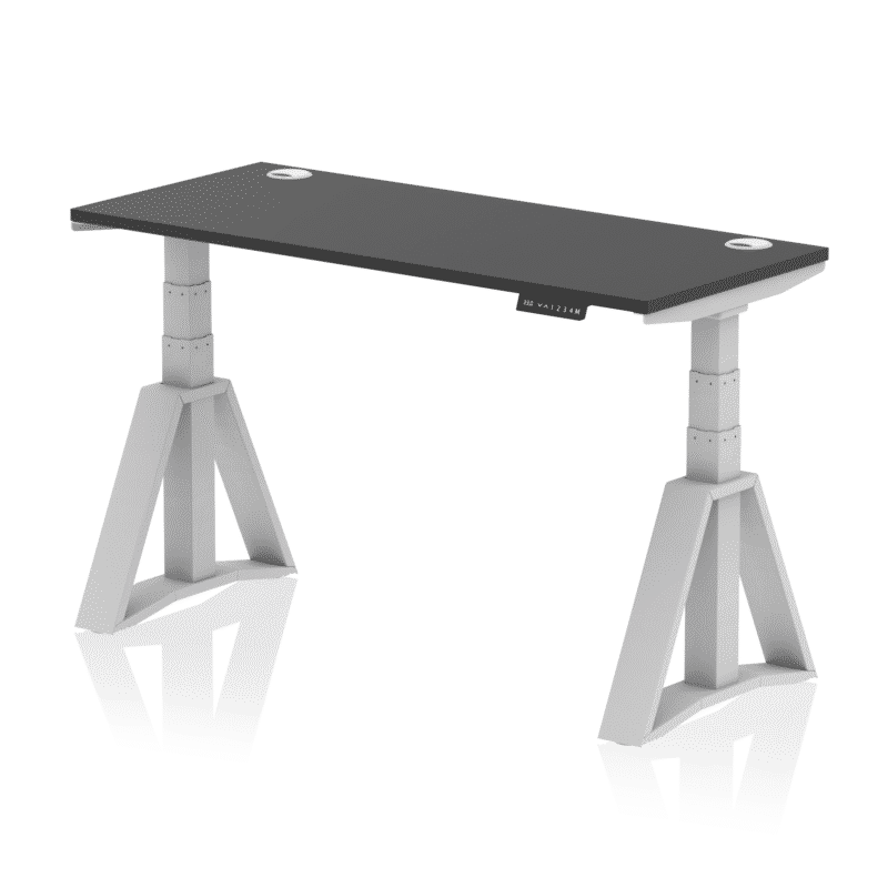 Air Height Adjustable Slimline Desk With Cable Ports With Piste Foot - Image 77