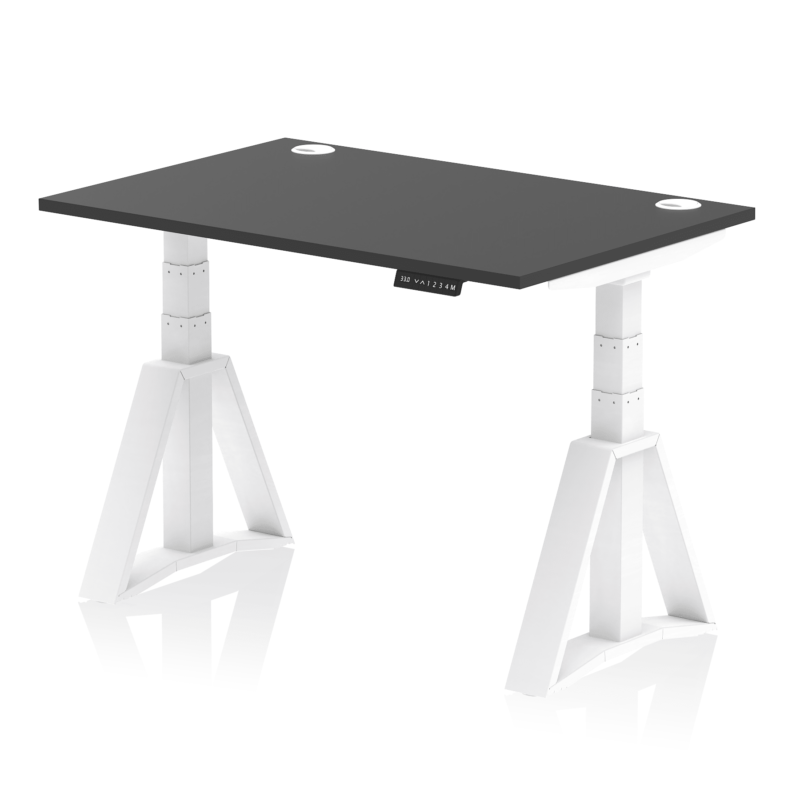 Air Height Adjustable Desk With Cable Ports With Piste Foot - Image 75
