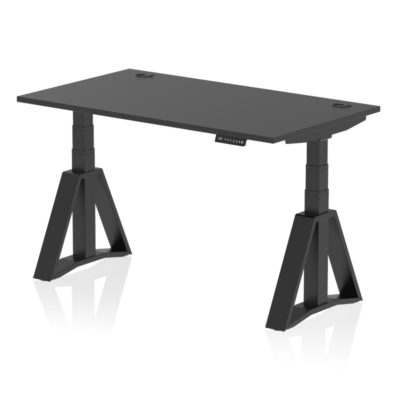 Air Height Adjustable Desk With Cable Ports With Piste Foot - Image 76
