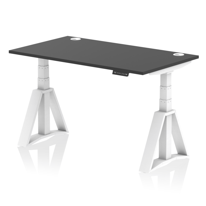 Air Height Adjustable Desk With Cable Ports With Piste Foot - Image 78