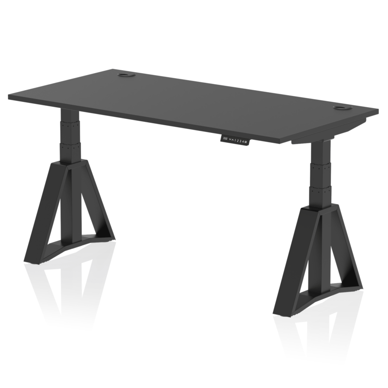 Air Height Adjustable Desk With Cable Ports With Piste Foot - Image 79