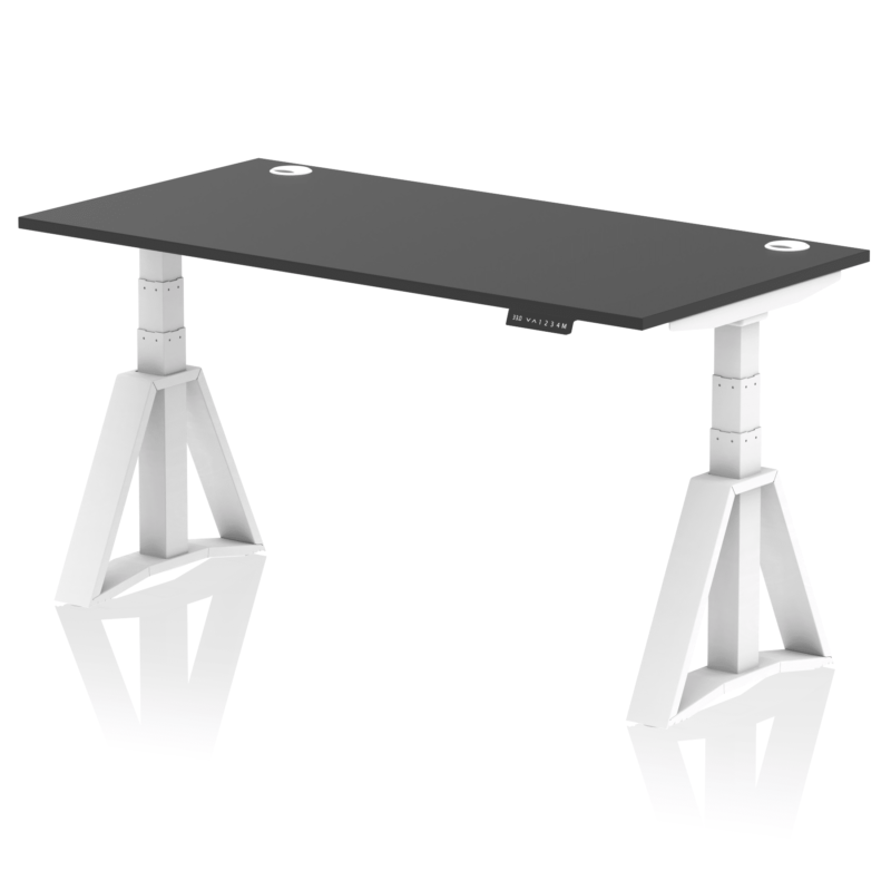 Air Height Adjustable Desk With Cable Ports With Piste Foot - Image 81