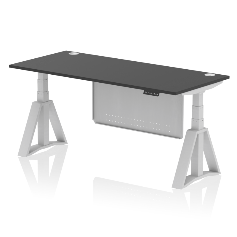 Air Height Adjustable Desk With Cable Ports With Steel Modesty Panel With Piste Foot - Image 83