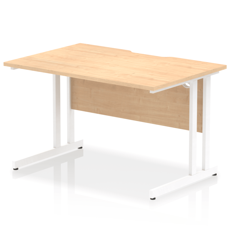 Impulse Scalloped Edge 1200mm Straight Desk Cantilever Leg - Image 10
