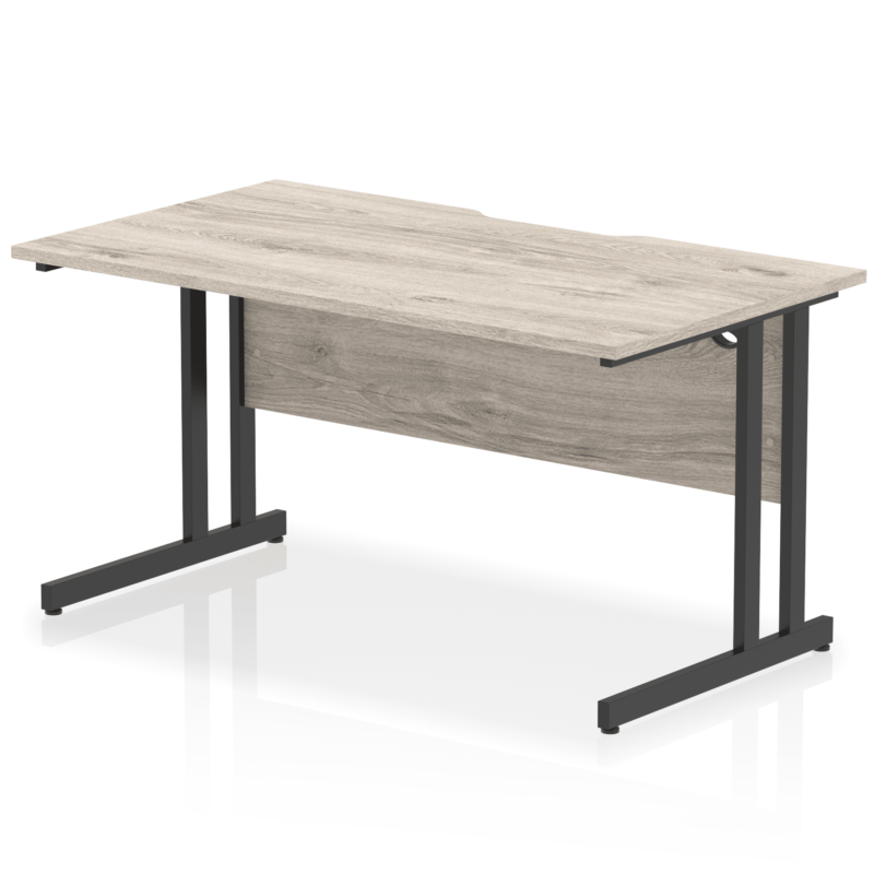 Impulse Scalloped Edge 1400mm Straight Desk Cantilever Leg - Image 5