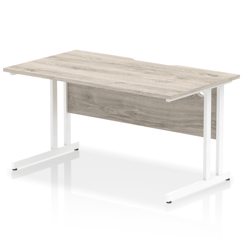 Impulse Scalloped Edge 1400mm Straight Desk Cantilever Leg - Image 7
