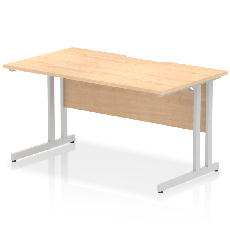Impulse Scalloped Edge 1400mm Straight Desk Cantilever Leg - Image 9