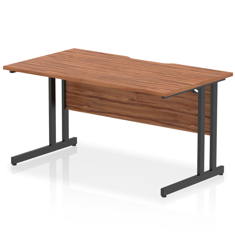 Impulse Scalloped Edge 1400mm Straight Desk Cantilever Leg - Image 14