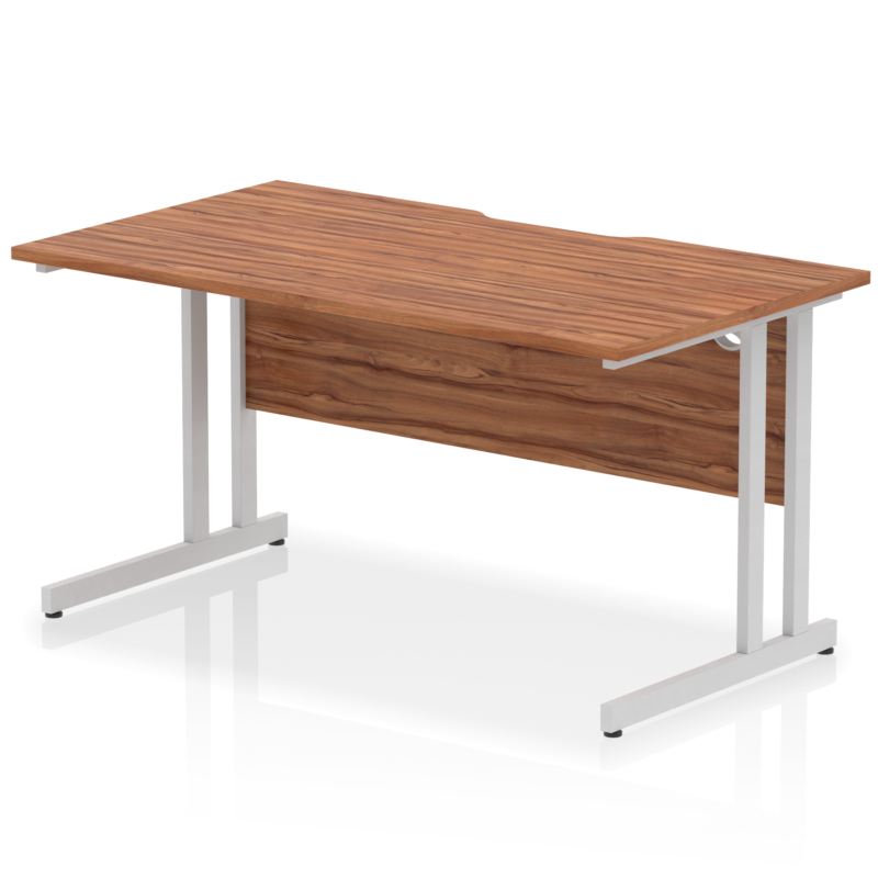Impulse Scalloped Edge 1400mm Straight Desk Cantilever Leg - Image 15