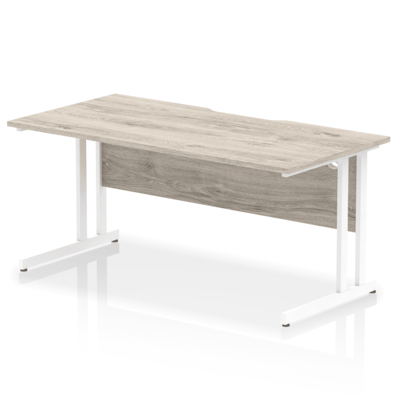 Impulse Scalloped Edge 1600mm Straight Desk Cantilever Leg - Image 7