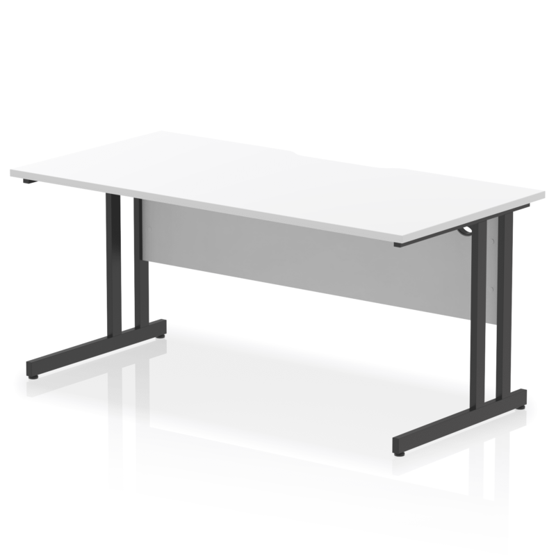 Impulse Scalloped Edge 1600mm Straight Desk Cantilever Leg - Image 17
