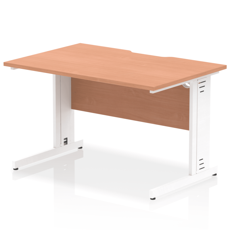 Impulse Scalloped Edge 1200mm Straight Desk Cable Managed Leg - Image 4