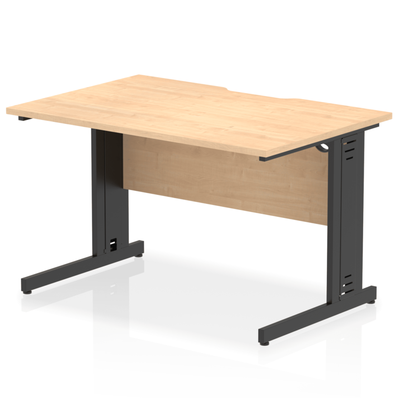 Impulse Scalloped Edge 1200mm Straight Desk Cable Managed Leg - Image 8