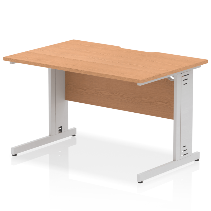 Impulse Scalloped Edge 1200mm Straight Desk Cable Managed Leg - Image 12