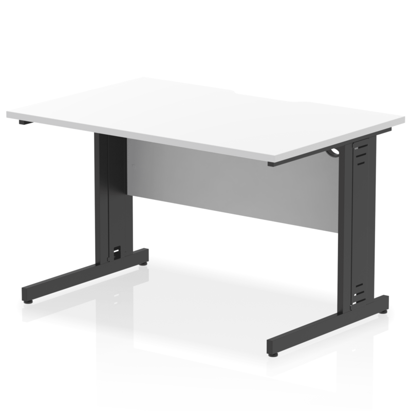 Impulse Scalloped Edge 1200mm Straight Desk Cable Managed Leg - Image 17