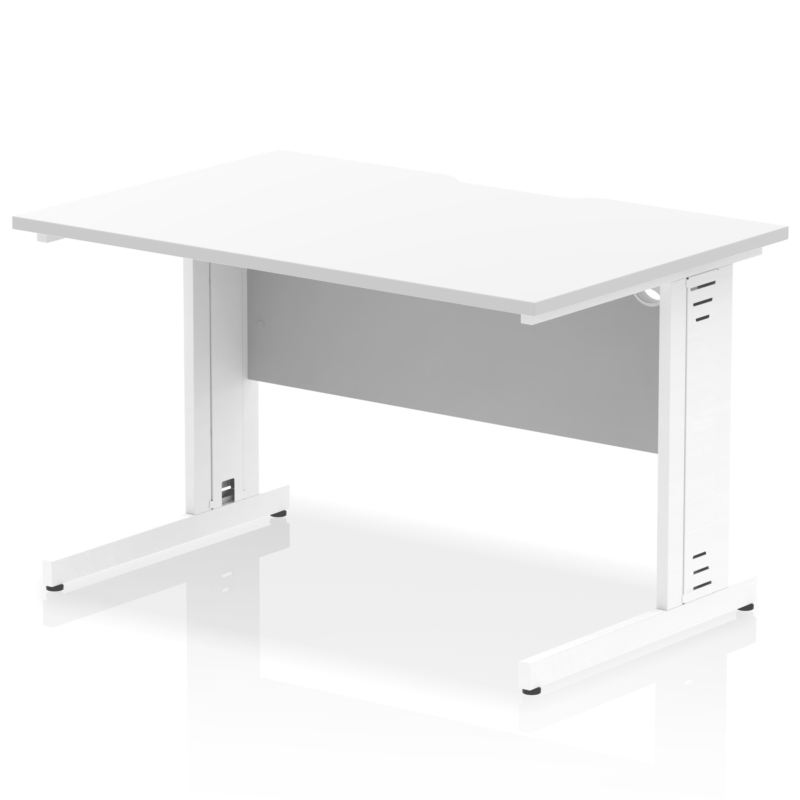 Impulse Scalloped Edge 1200mm Straight Desk Cable Managed Leg - Image 19