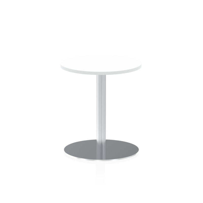 Italia Round Poseur Table Silver Leg - Image 3