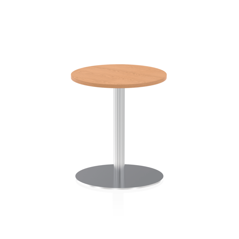 Italia Round Poseur Table Silver Leg - Image 5