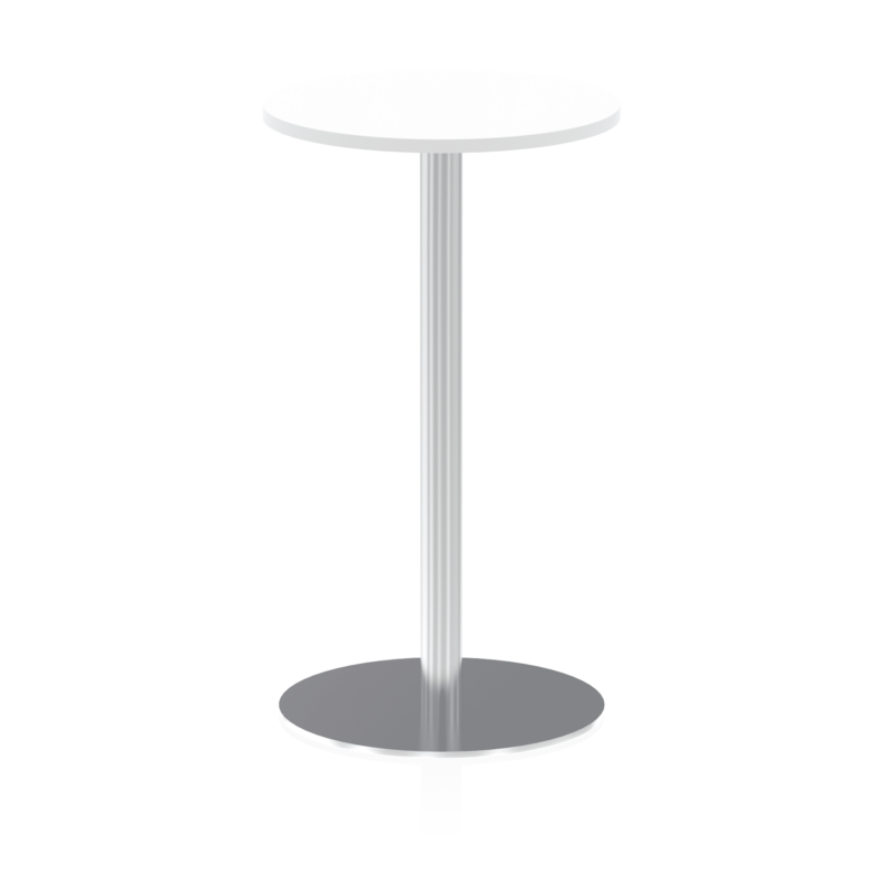 Italia Round Poseur Table Silver Leg - Image 9