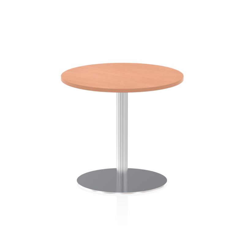 Italia Round Poseur Table Silver Leg - Image 13