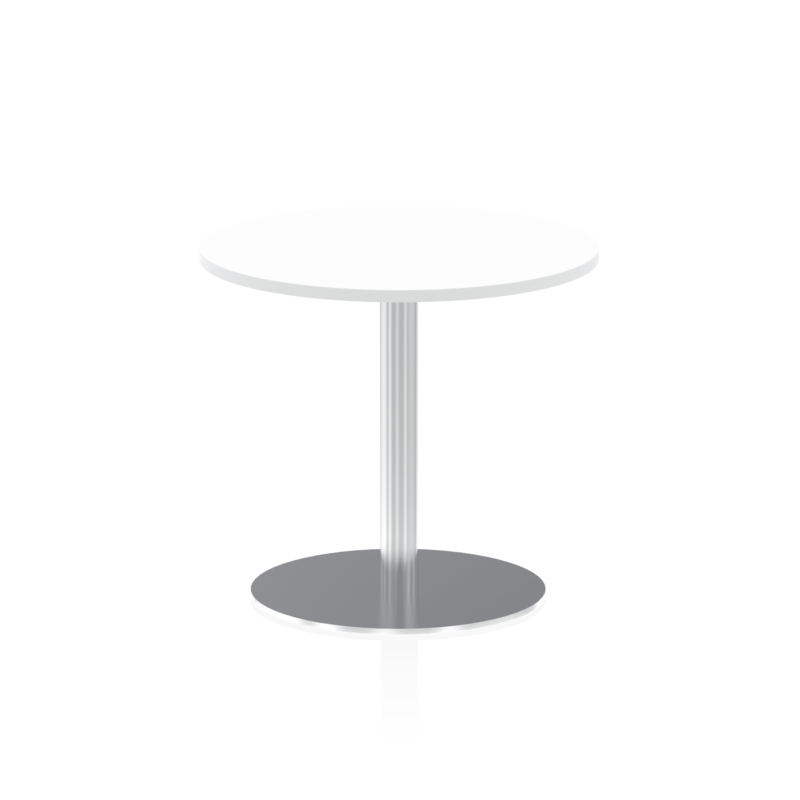 Italia Round Poseur Table Silver Leg - Image 15