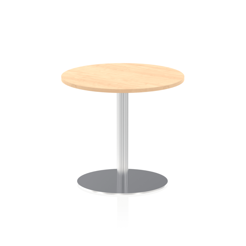 Italia Round Poseur Table Silver Leg - Image 16