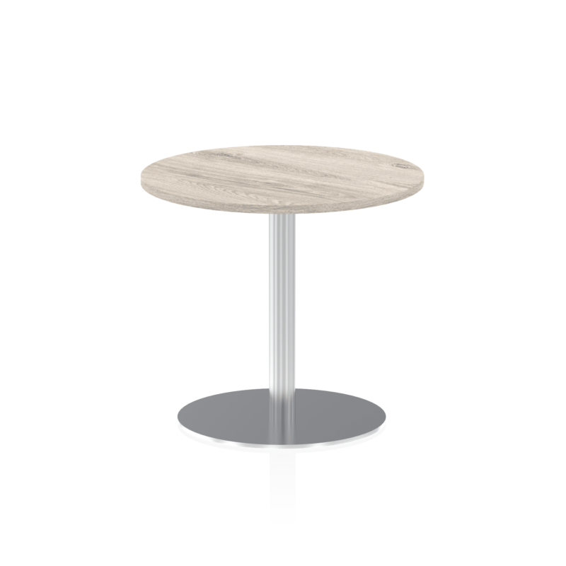 Italia Round Poseur Table Silver Leg - Image 18
