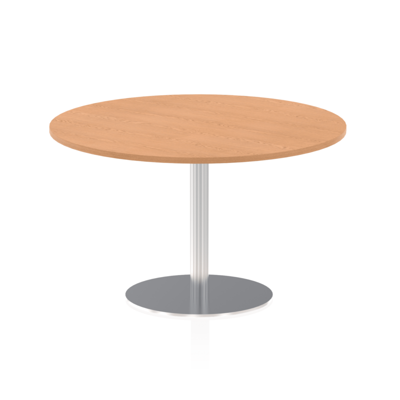 Italia Round Poseur Table Silver Leg - Image 41