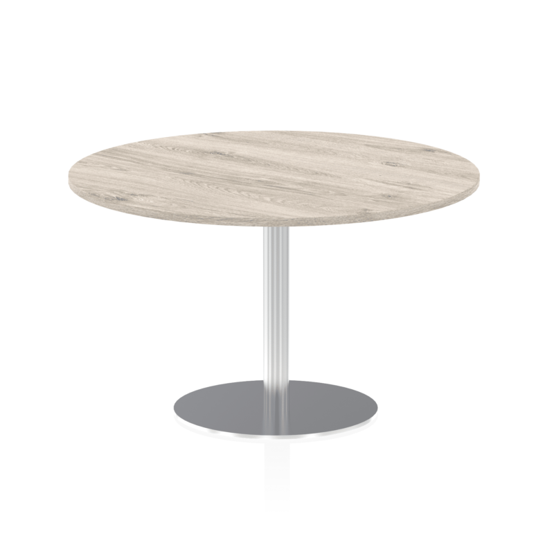 Italia Round Poseur Table Silver Leg - Image 42