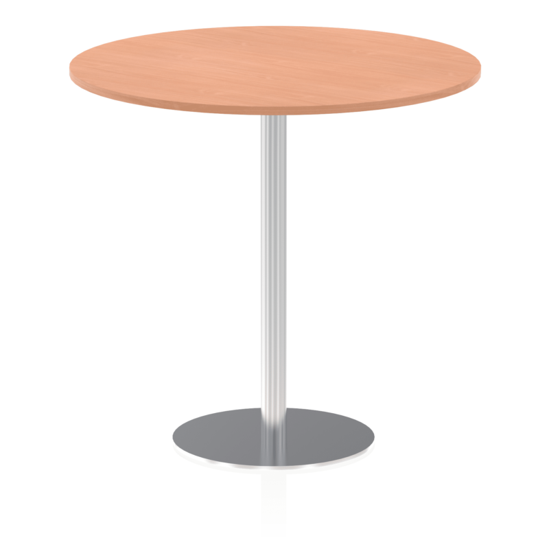 Italia Round Poseur Table Silver Leg - Image 43
